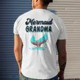 Mermaid Grandma Party Outfit Dad Mama Girl Mermaid Mom Men's Back Print T-shirt Gifts for Him