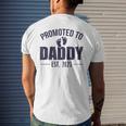 Promoted To Daddy Est 2023 For Dad New Baby Mens Back Print T-shirt Gifts for Him