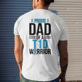 Proud T1d Diabetes Warrior Dad Type 1 Diabetes Fighter Dad Men's Back Print T-shirt Gifts for Him