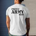 Proud Us Army Mom American Military Family Mother Gift Mens Back Print T-shirt Gifts for Him