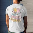 Retro Groovy Easter Bunny Happy Easter Dont Worry Be Hoppy Men's Back Print T-shirt Gifts for Him