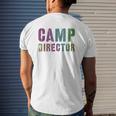 Rockin Camp Director Camping Host Chaos Coordinator Sign Mens Back Print T-shirt Gifts for Him