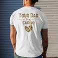 Romantic Saying Your Dad Is My Cardio Leopard Print Men's Back Print T-shirt Gifts for Him