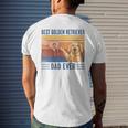 Vintage Best Golden Retriever Dad Ever Fist Bump Funny Dog Gift For Mens Mens Back Print T-shirt Gifts for Him