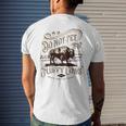 Vintage Do Not Pet The Fluffy Cows American Bison Men's Back Print T-shirt Gifts for Him