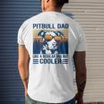 Vintage Pitbull Dad Like A Regular Dad But Cooler V2 Men's T-shirt Back Print Gifts for Him