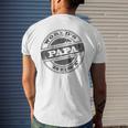 Worlds Best Papa Cool Dad Fathers Day Dads Men's Back Print T-shirt Gifts for Him