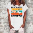 Cute Goose Best Goose Mom Ever Women's Loosen T-shirt White