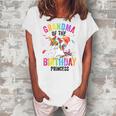 Grandma Of The Birthday Princess Dabbing Unicorn Girl Women's Loosen T-Shirt White