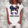 Puerto Rican Girl Messy Hair Puerto Rico Pride Womens Kids Women's Loosen T-Shirt White