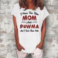 I Have Two Titles Mom And Pawma Mama Aunt Grandma Women's Loosen T-Shirt White