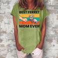 Best Ferret Mom Ever Ferret Owner Mama Pet Ferrets Women's Loosen T-shirt Grey