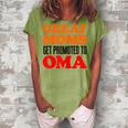 Great Moms Get Promoted To Oma German Grandma Women's Loosen T-Shirt Grey