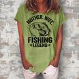 Mother Wife Fishing Legend Fisherwoman Grandma Mom Fishing Women's Loosen T-Shirt Grey