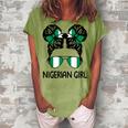 Nigerian Girl Messy Hair Nigeria Pride Patriotic Womens Kids Women's Loosen T-Shirt Grey