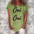 Oui Oui French Cute Chic Graphic Women's Loosen T-Shirt Grey