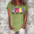 Peace Love Peeps Easter Bunny Womens Kids Teacher Women's Loosen T-Shirt Grey