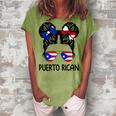 Puerto Rican Girl Messy Hair Puerto Rico Pride Womens Kids Women's Loosen T-Shirt Grey