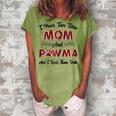 I Have Two Titles Mom And Pawma Mama Aunt Grandma Women's Loosen T-Shirt Grey