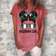 Nigerian Girl Messy Hair Nigeria Pride Patriotic Womens Kids Women's Loosen T-Shirt Watermelon