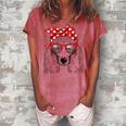 Poodle Dog Mom Bandana Sunglasses Women's Loosen T-Shirt Watermelon