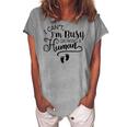 I Cant Im Busy Growing A Human Pregnancy Announcement Mom Women's Loosen T-Shirt Green