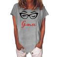 Gma Eyes Wink Cute Glasses Women's Loosen T-Shirt Green