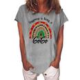 Happiness Is Being A Gogo Rainbow Grandma Women's Loosen T-Shirt Green