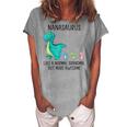 Nanasaurus Like A Normal Grandma But More Awesome Dinosaurs Women's Loosen T-Shirt Green