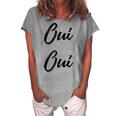 Oui Oui French Cute Chic Graphic Women's Loosen T-Shirt Green