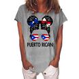 Puerto Rican Girl Messy Hair Puerto Rico Pride Womens Kids Women's Loosen T-Shirt Green