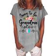 Soon To Be Grandma Est 2023 Pregnancy Announcement Floral Women's Loosen T-Shirt Green