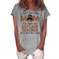 I Have Two Titles Mom & Daycare Teacher Leopard Women's Loosen T-Shirt Green