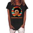 Basketball Mom Black Women African American Afro Gift For Womens Women's Loosen Crew Neck Short Sleeve T-Shirt Black