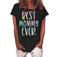 Best Mommy Ever Gifts Mothers Day Tie Dye Women's Loosen Crew Neck Short Sleeve T-Shirt Black