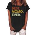 Best Momo Ever Gifts For Grandma Mothers Day Gift For Womens Women's Loosen Crew Neck Short Sleeve T-Shirt Black