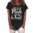 Best Mother Gift Best Mom In The World Gift For Womens Women's Loosen Crew Neck Short Sleeve T-Shirt Black