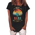 Best Nana Ever Women Rosie Vintage Retro Decor Grandma Women's Loosen Crew Neck Short Sleeve T-Shirt Black