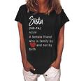 Best Queen Sistas Gifts For Plus Women Sistas Friends Girl Women's Loosen Crew Neck Short Sleeve T-Shirt Black