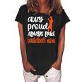 Crazy Proud Always Loud Basketball Mom Basketball Player Mom Gift For Womens Women's Loosen Crew Neck Short Sleeve T-Shirt Black