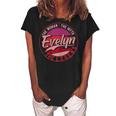 Evelyn The Woman The Myth The Legend Gift For Womens Women's Loosen Crew Neck Short Sleeve T-Shirt Black
