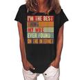 Funny Im The Best Thing My Wife Ever Found On The Internet Women's Loosen Crew Neck Short Sleeve T-Shirt Black