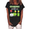 Grandma Of The Birthday Boy Garbage Truck Bday Theme Party Women's Loosen Crew Neck Short Sleeve T-Shirt Black