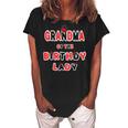 Grandma Of The Birthday Lady Girl Ladybug Theme Bday Women's Loosen Crew Neck Short Sleeve T-Shirt Black
