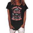 I Have Two Titles Aunt And Great Aunt And I Rock Them Both Gift For Womens Women's Loosen Crew Neck Short Sleeve T-Shirt Black