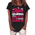 Im A Mom Grandma Great Nothing Scares Me Mother Day Women's Loosen Crew Neck Short Sleeve T-Shirt Black