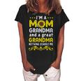 Im A Mom Grandma Great Nothing Scares Me Sunflower Grandma Women's Loosen Crew Neck Short Sleeve T-Shirt Black