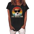 Jack Russell Mom Funny Dog Vintage Jack Russell Terrier Gift For Womens Women's Loosen Crew Neck Short Sleeve T-Shirt Black