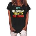 Kris The Woman The Myth The Legend Gift For Kris Women's Loosen Crew Neck Short Sleeve T-Shirt Black