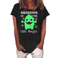Little Monster Outfit Grandma Of The Little Monster Gift For Womens Women's Loosen Crew Neck Short Sleeve T-Shirt Black